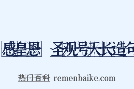感皇恩·圣观号天长造句是什么意思的图片